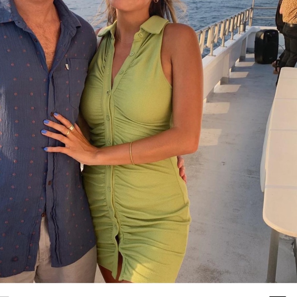 💚💚Green collared dress💚💚💚